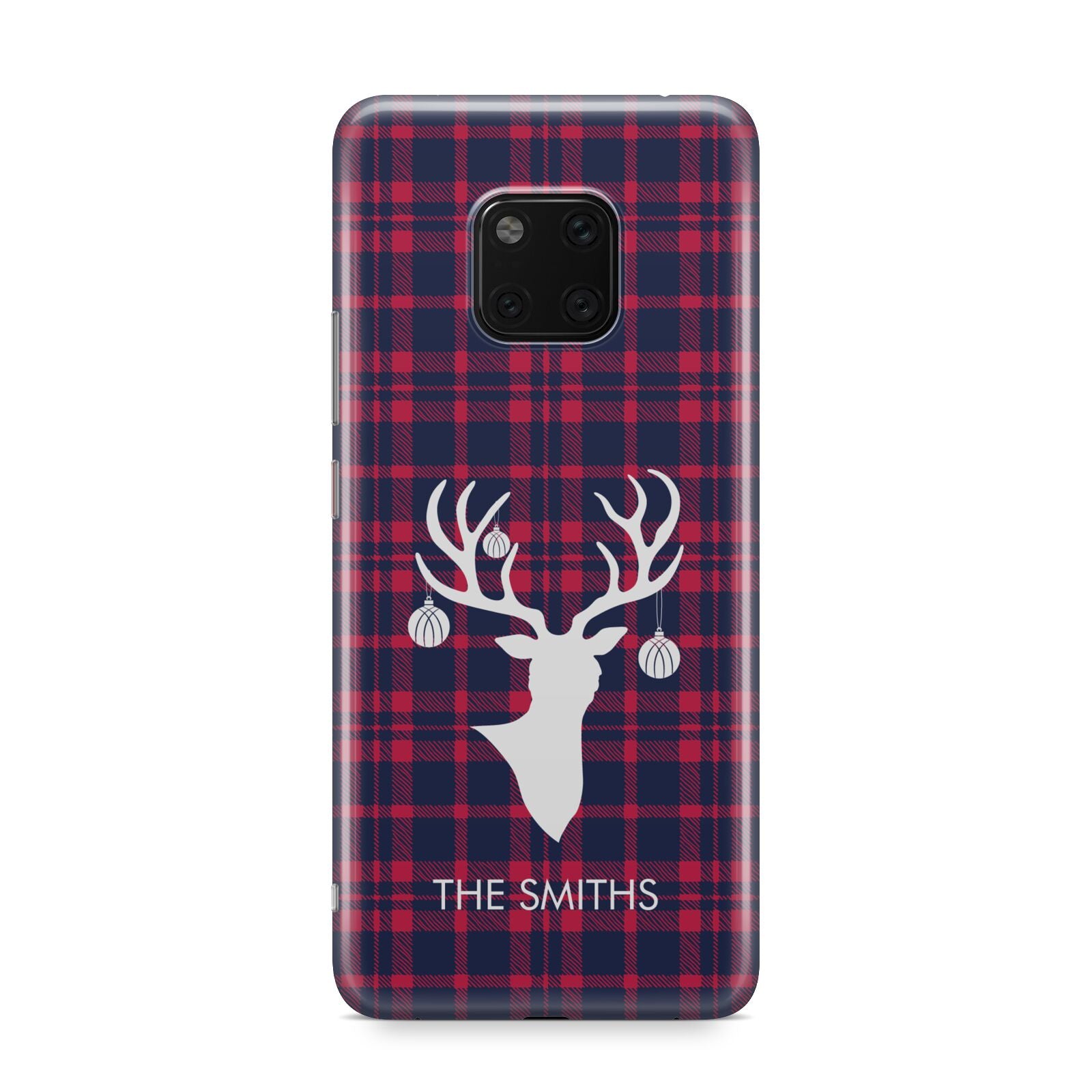 Tartan Stag Personalised Family Name Huawei Mate 20 Pro Phone Case