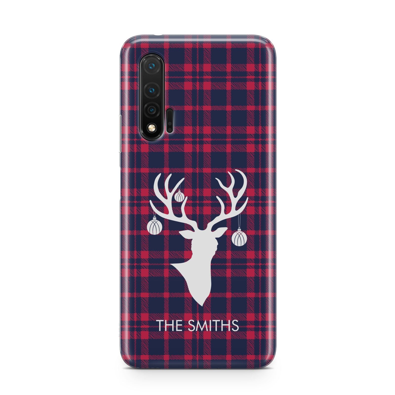 Tartan Stag Personalised Family Name Huawei Nova 6 Phone Case