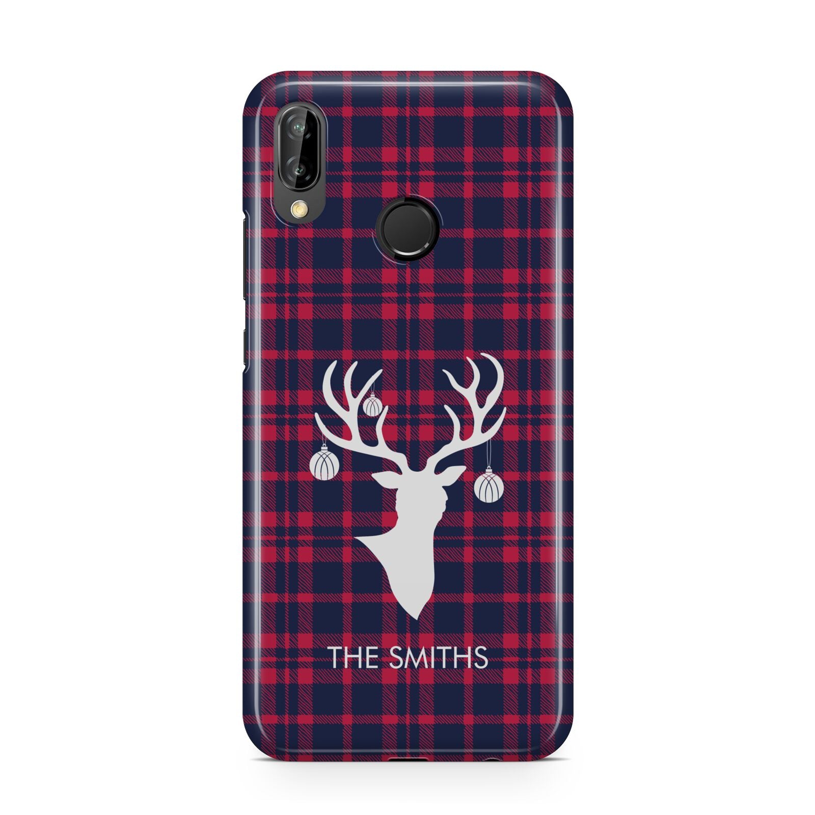 Tartan Stag Personalised Family Name Huawei P20 Lite Phone Case