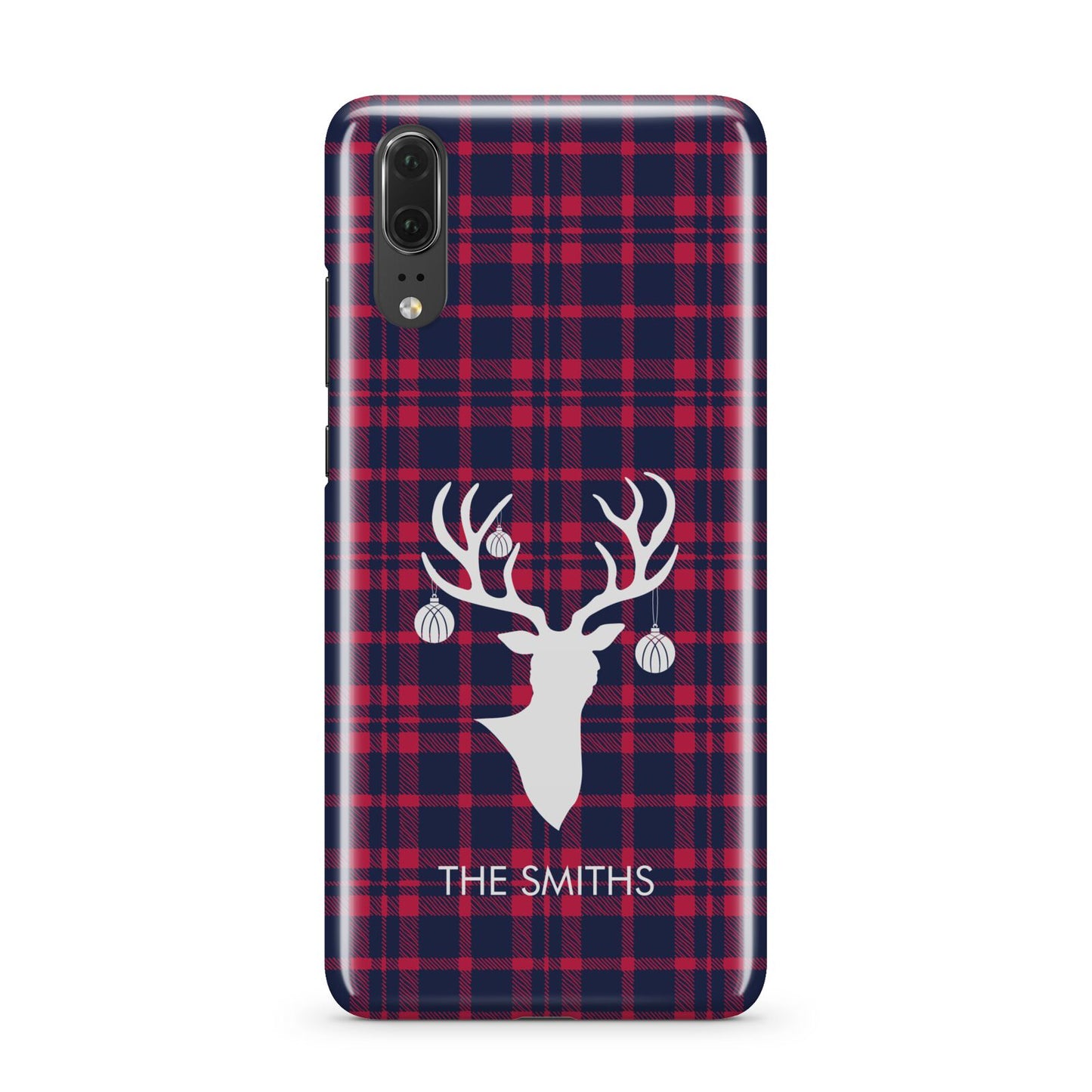 Tartan Stag Personalised Family Name Huawei P20 Phone Case
