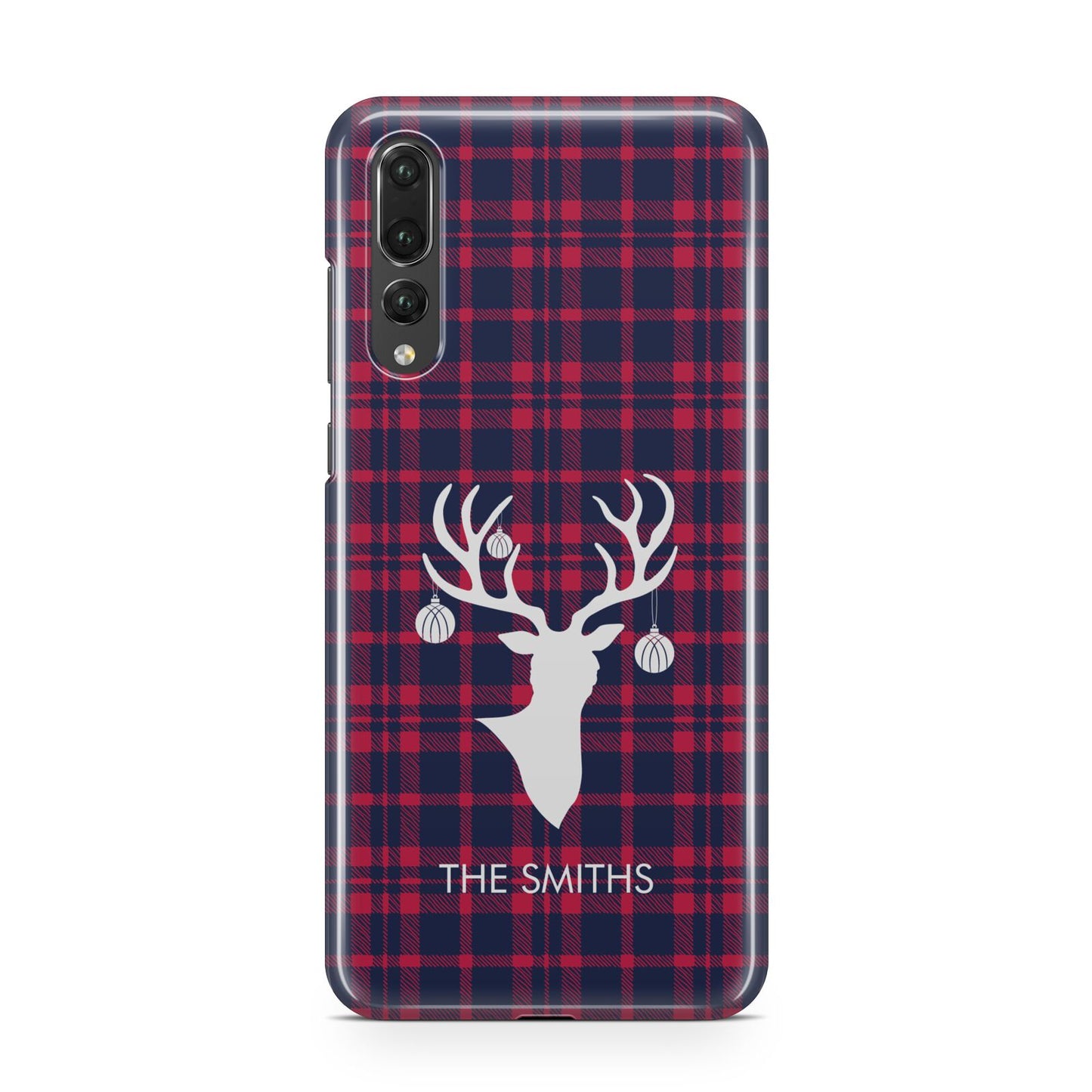 Tartan Stag Personalised Family Name Huawei P20 Pro Phone Case