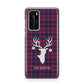 Tartan Stag Personalised Family Name Huawei P40 Phone Case