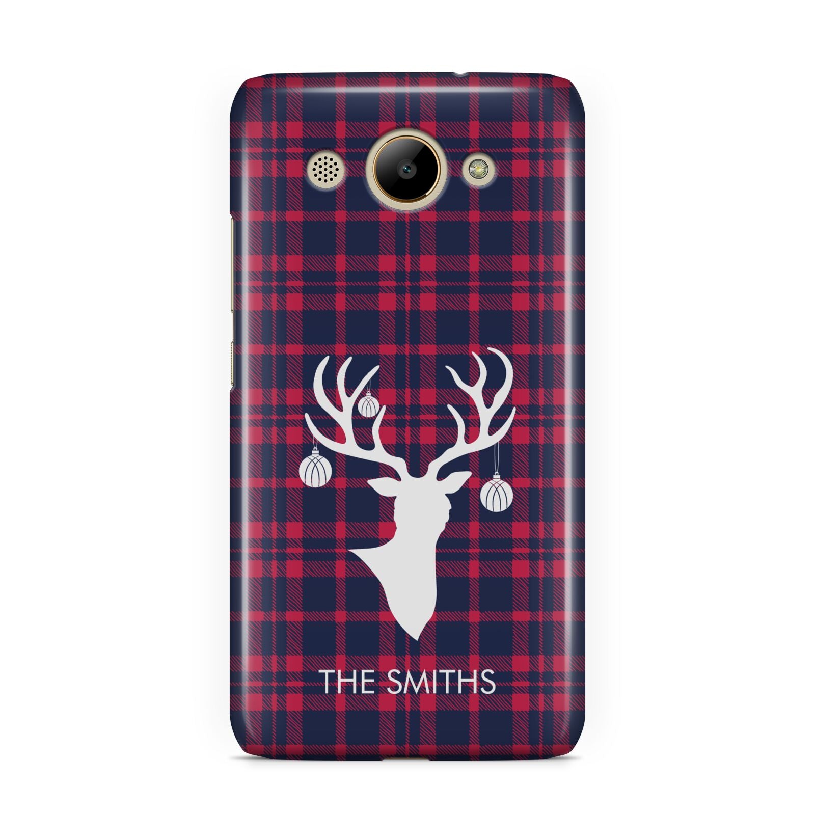 Tartan Stag Personalised Family Name Huawei Y3 2017