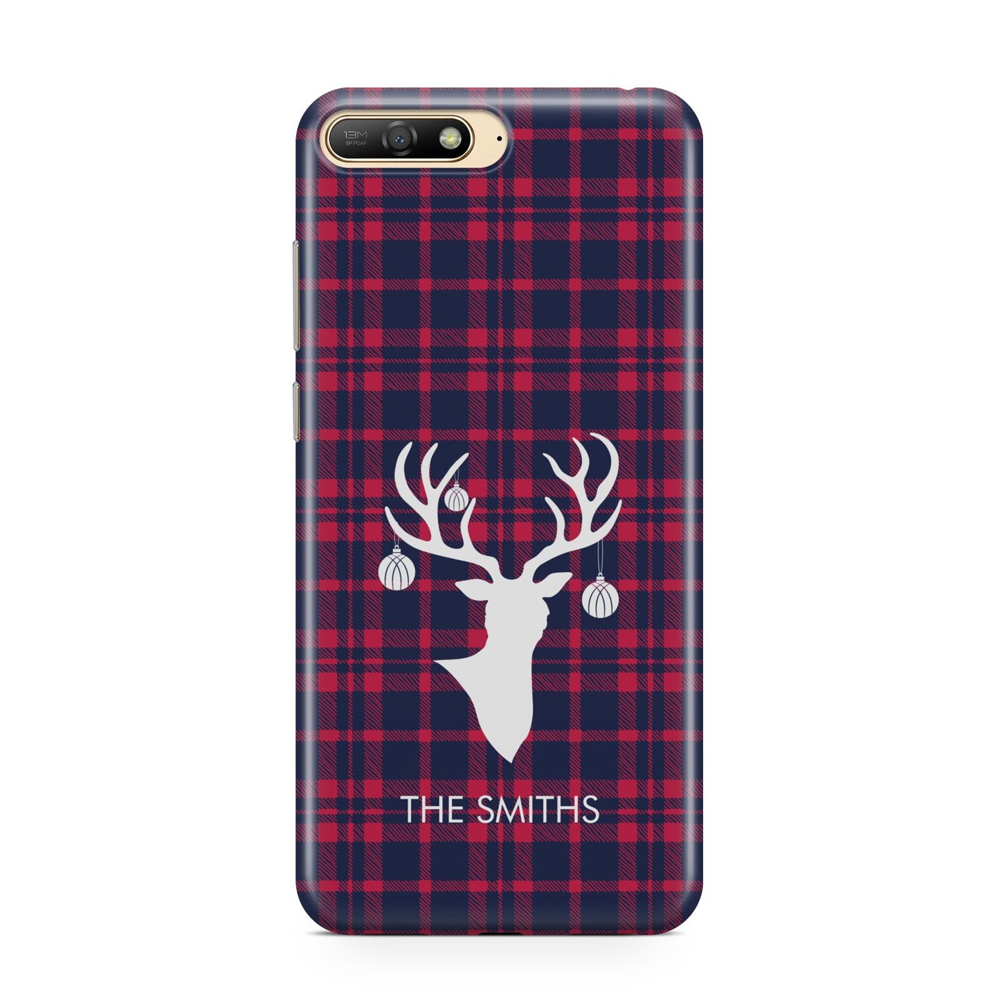Tartan Stag Personalised Family Name Huawei Y6 2018