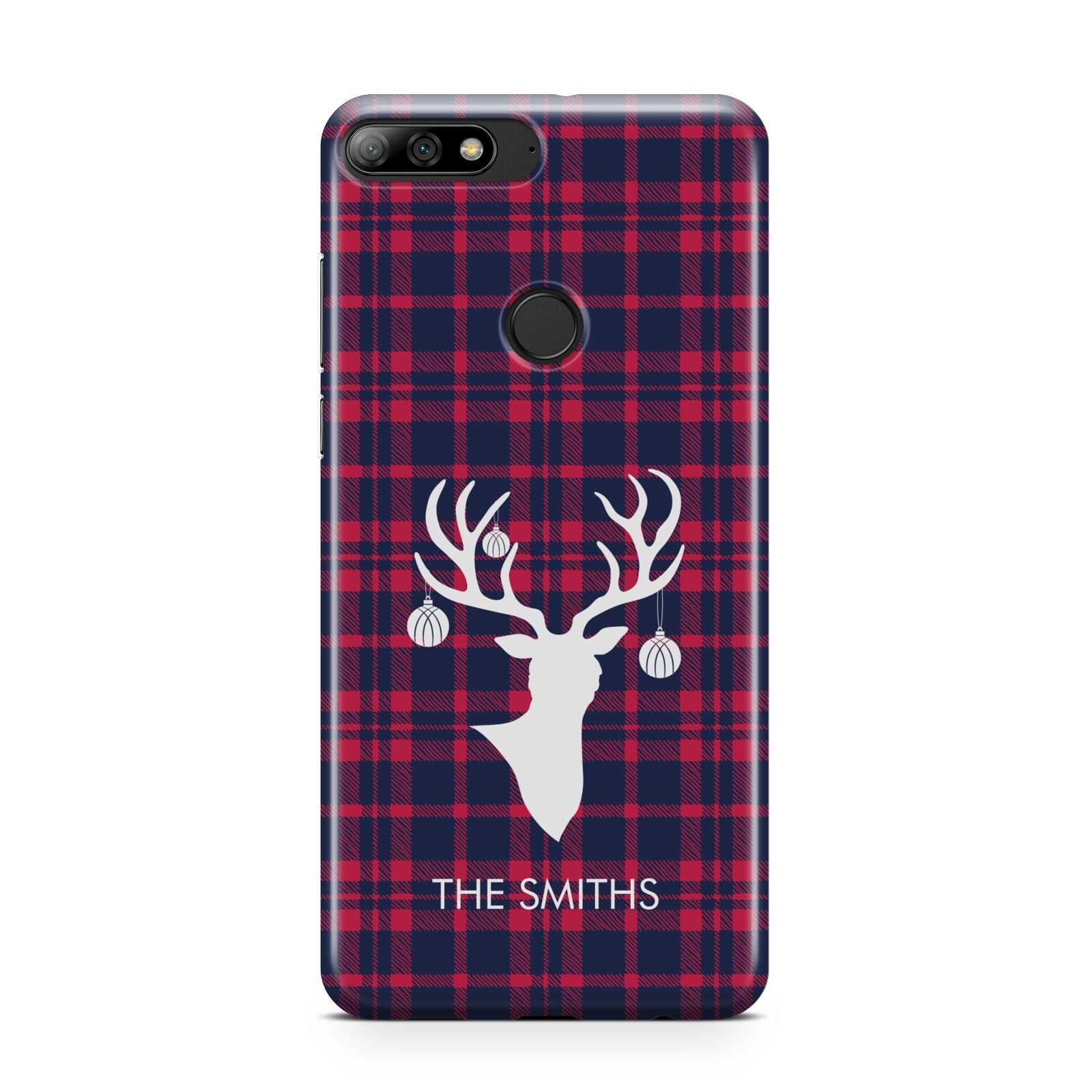 Tartan Stag Personalised Family Name Huawei Y7 2018