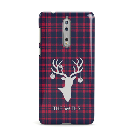 Tartan Stag Personalised Family Name Nokia Case
