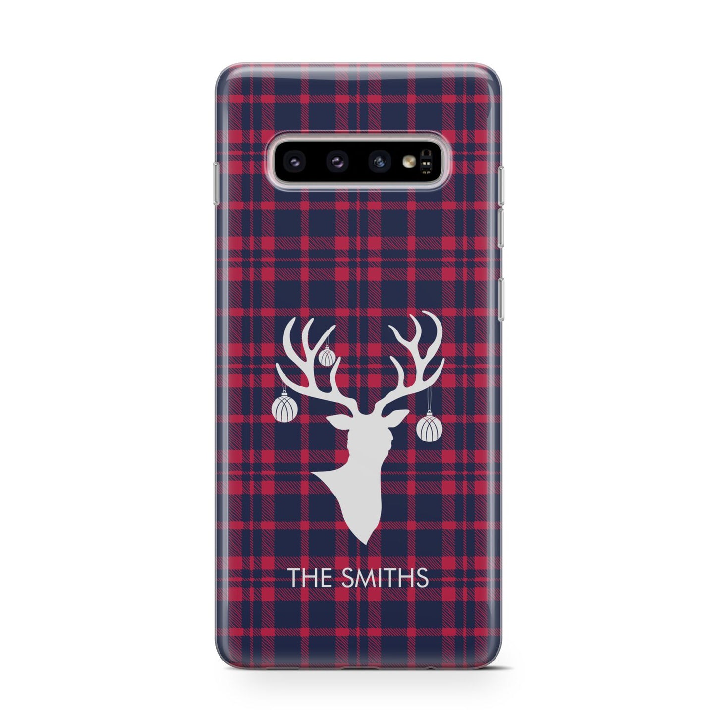 Tartan Stag Personalised Family Name Protective Samsung Galaxy Case