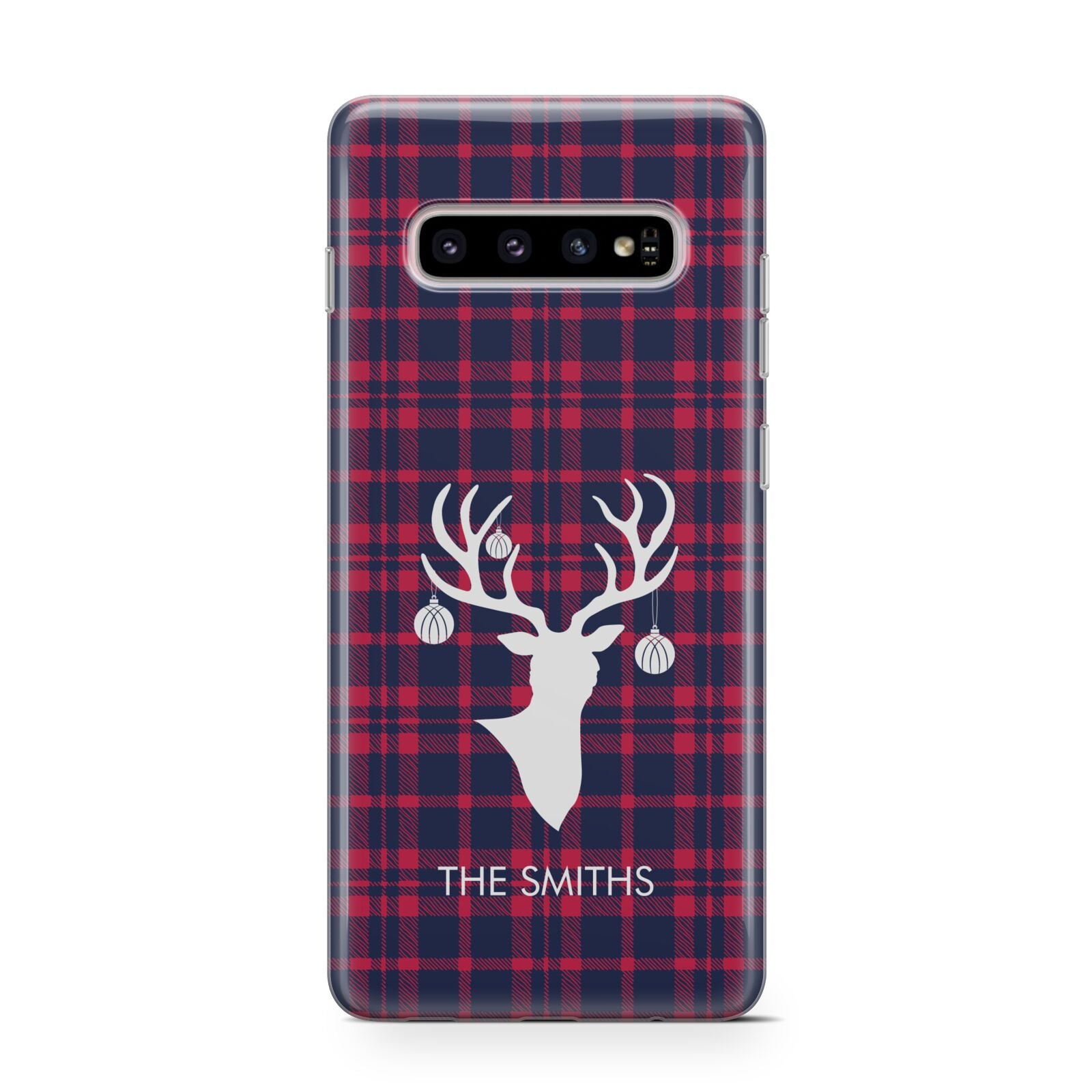 Tartan Stag Personalised Family Name Protective Samsung Galaxy Case