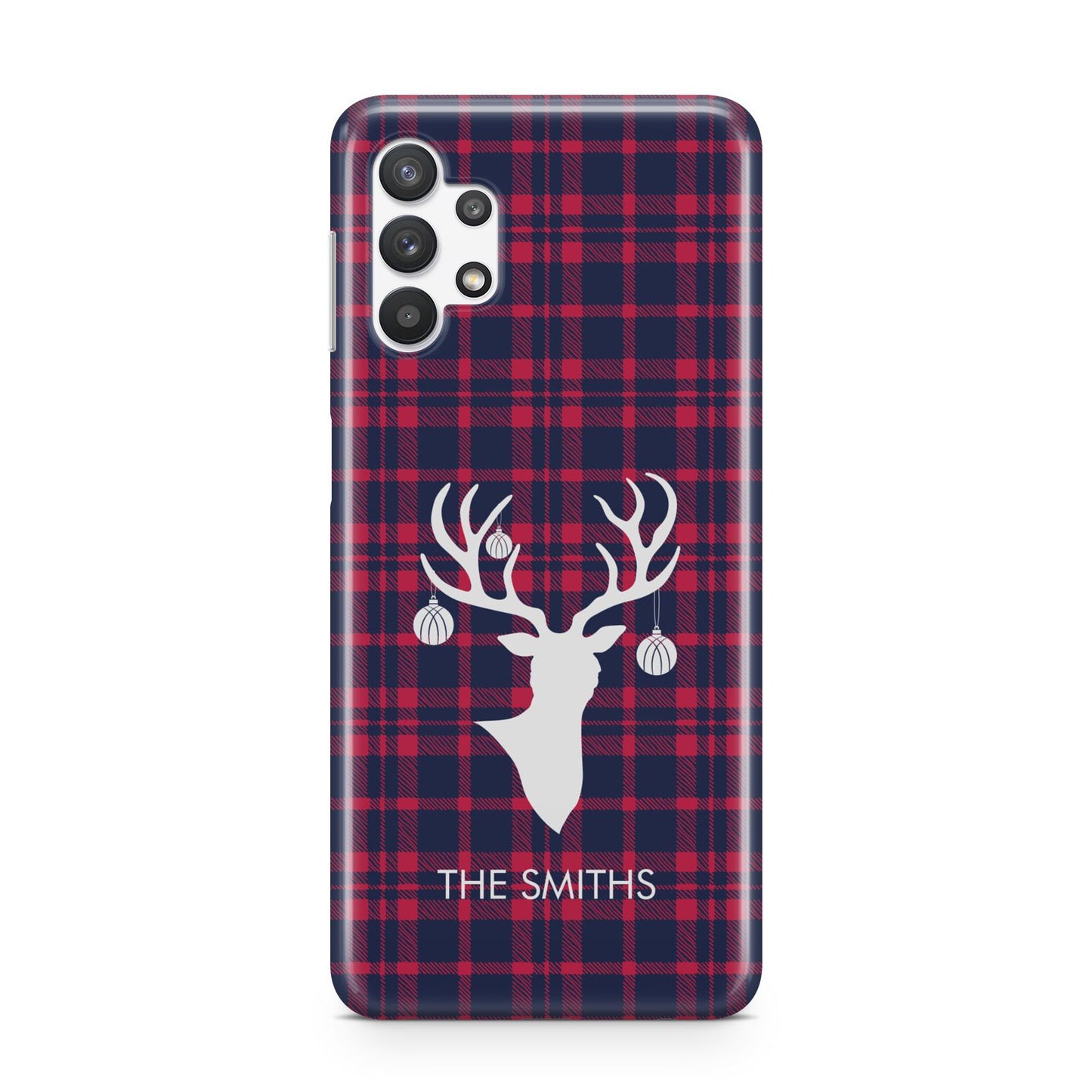 Tartan Stag Personalised Family Name Samsung A32 5G Case