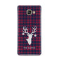 Tartan Stag Personalised Family Name Samsung Galaxy A3 2016 Case on gold phone