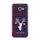 Tartan Stag Personalised Family Name Samsung Galaxy A5 2017 Case on gold phone