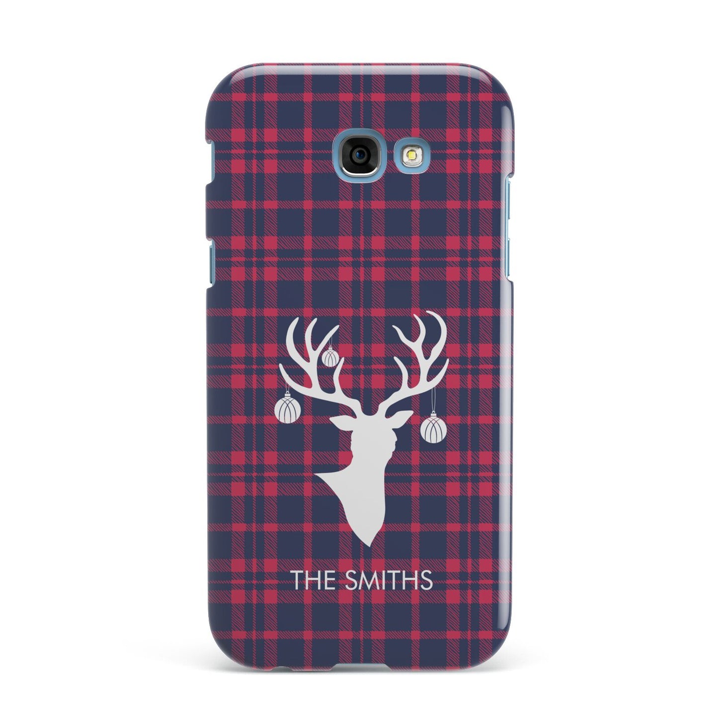 Tartan Stag Personalised Family Name Samsung Galaxy A7 2017 Case