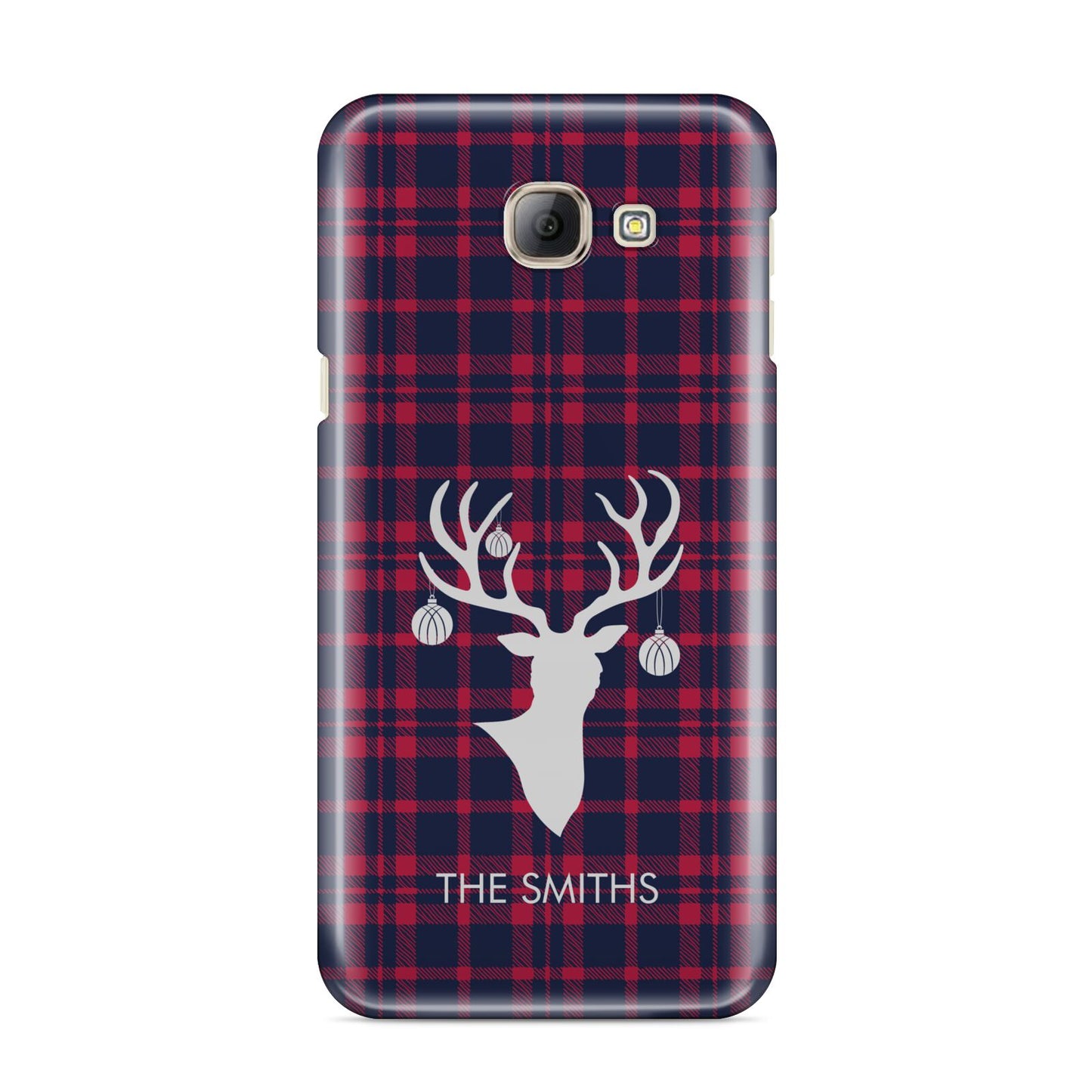 Tartan Stag Personalised Family Name Samsung Galaxy A8 2016 Case