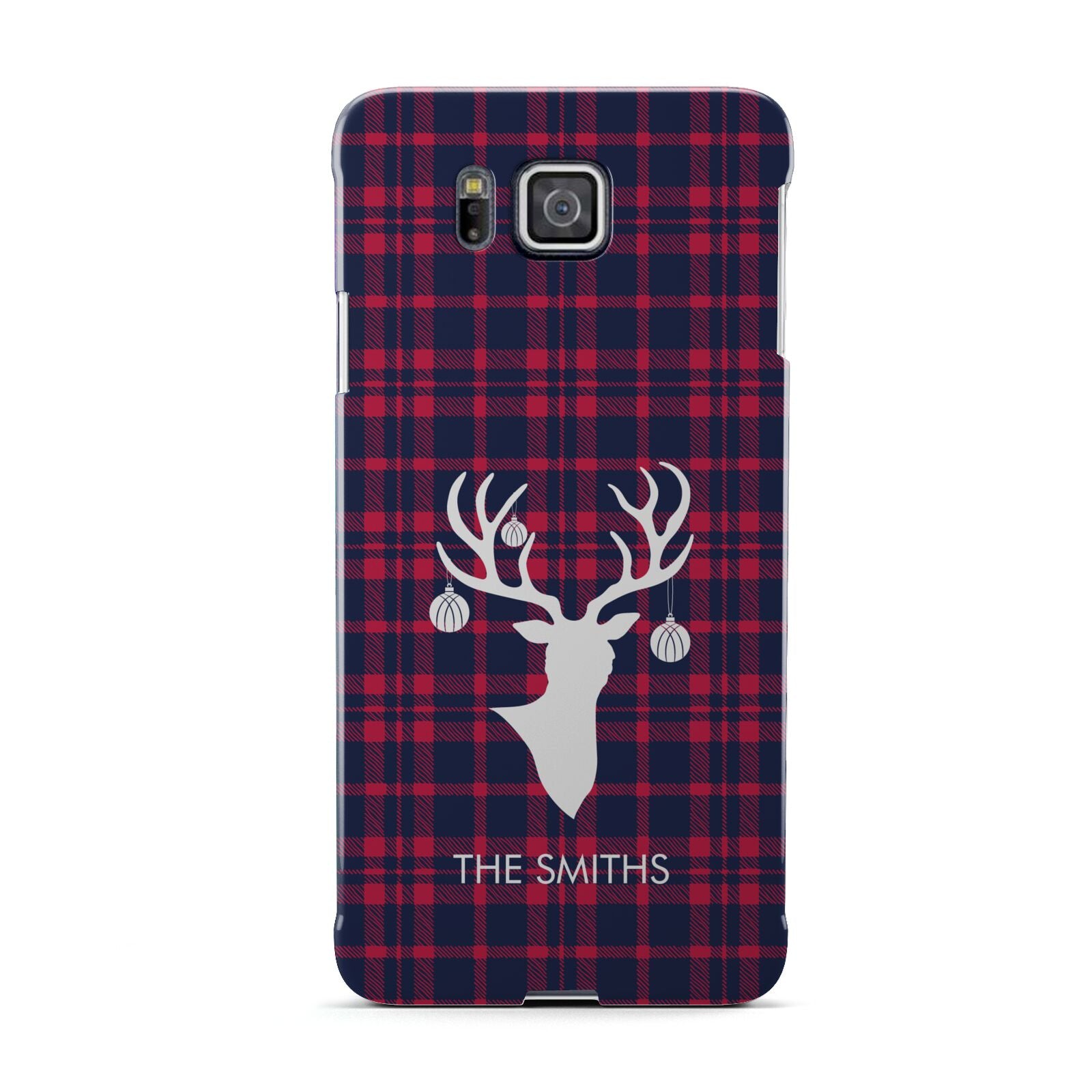 Tartan Stag Personalised Family Name Samsung Galaxy Alpha Case