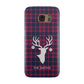 Tartan Stag Personalised Family Name Samsung Galaxy Case