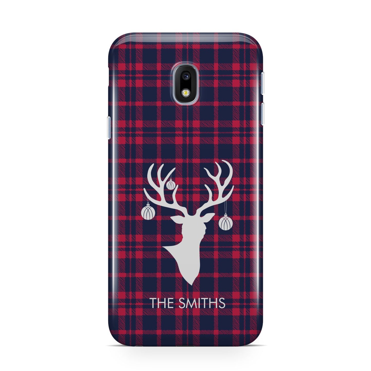 Tartan Stag Personalised Family Name Samsung Galaxy J3 2017 Case