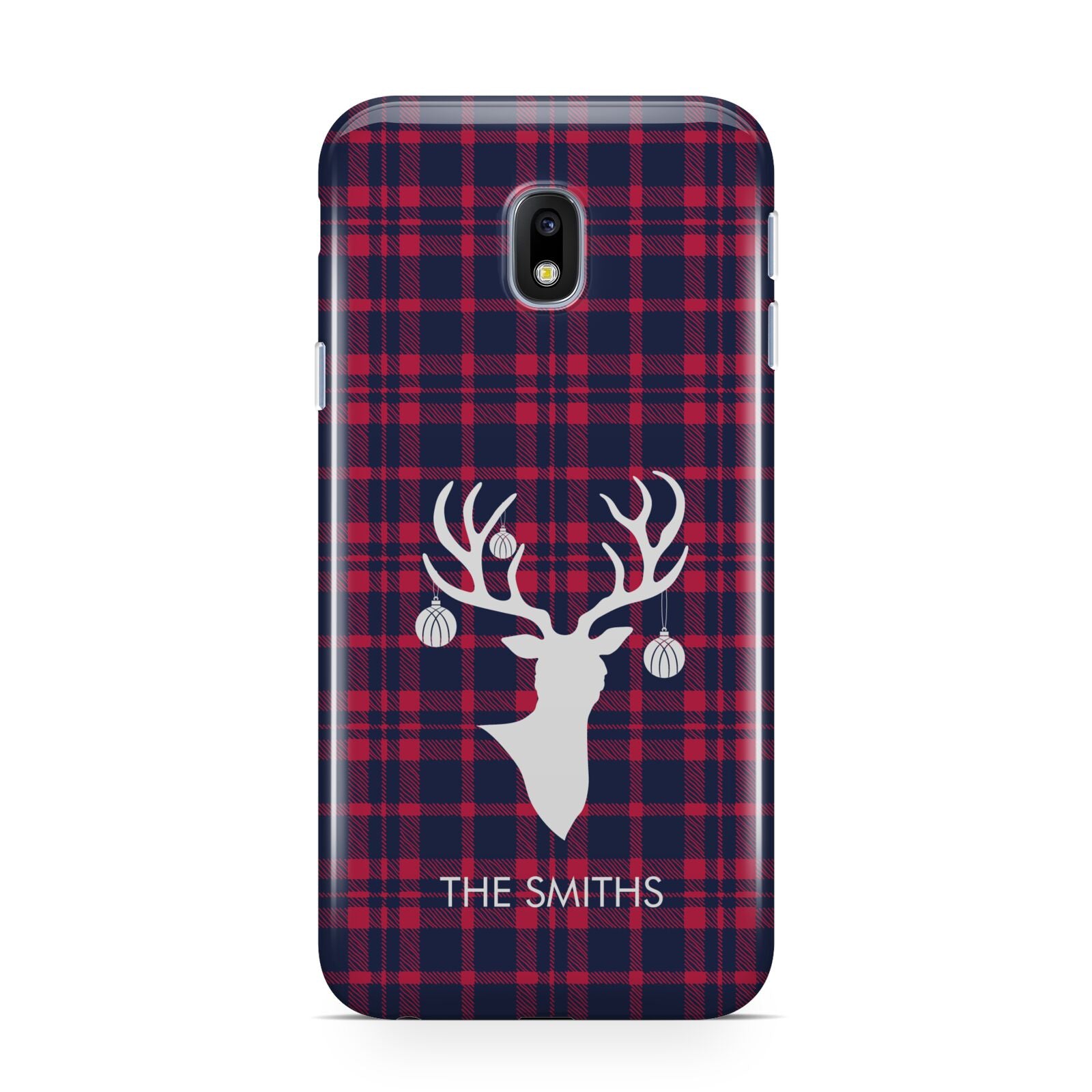 Tartan Stag Personalised Family Name Samsung Galaxy J3 2017 Case