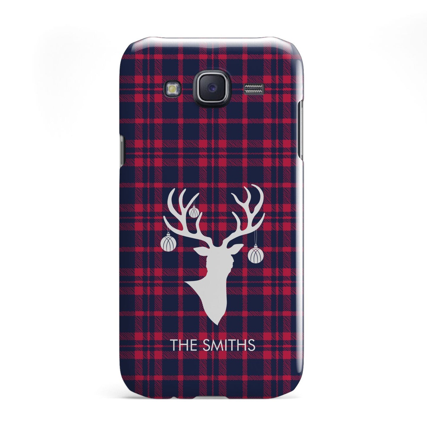 Tartan Stag Personalised Family Name Samsung Galaxy J5 Case