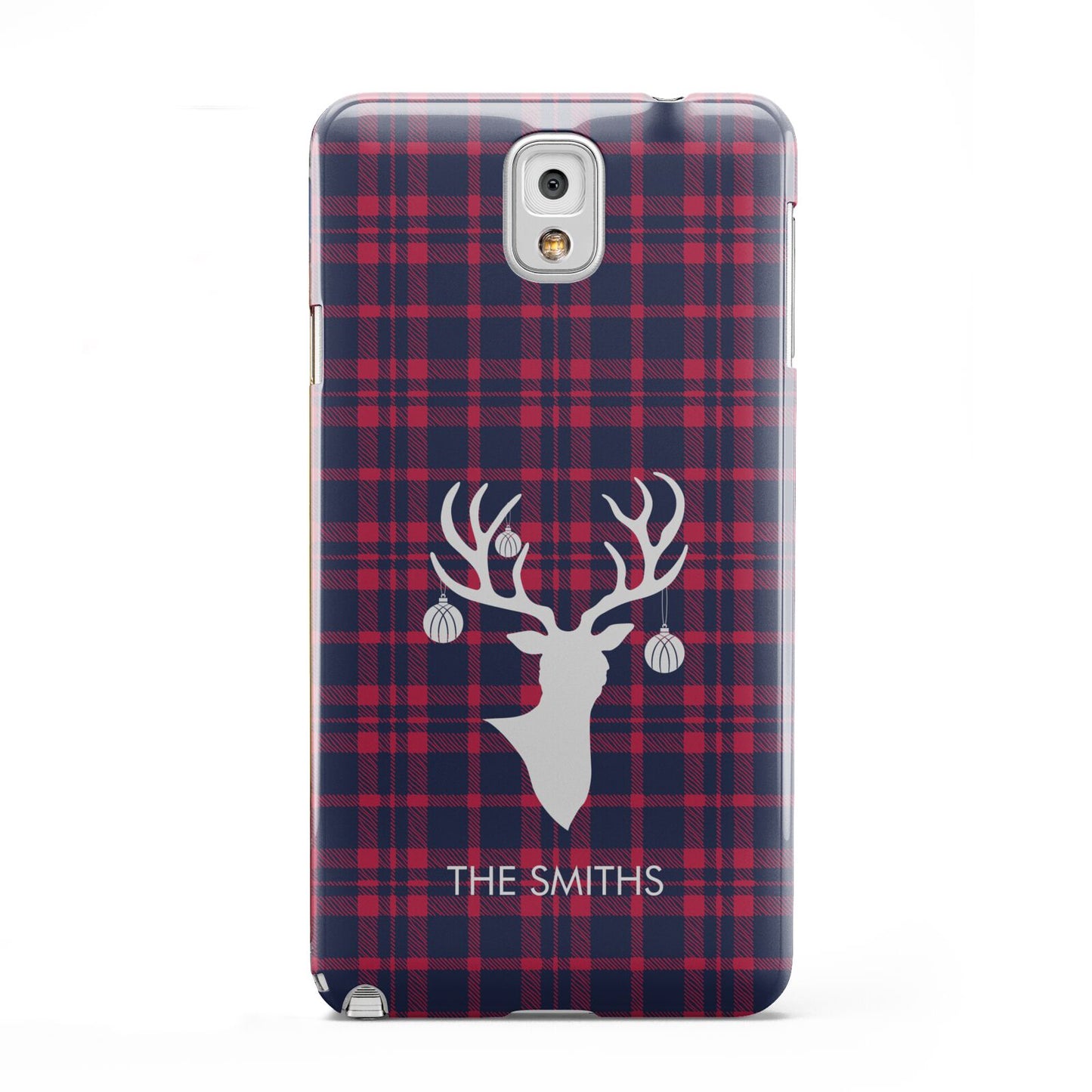Tartan Stag Personalised Family Name Samsung Galaxy Note 3 Case