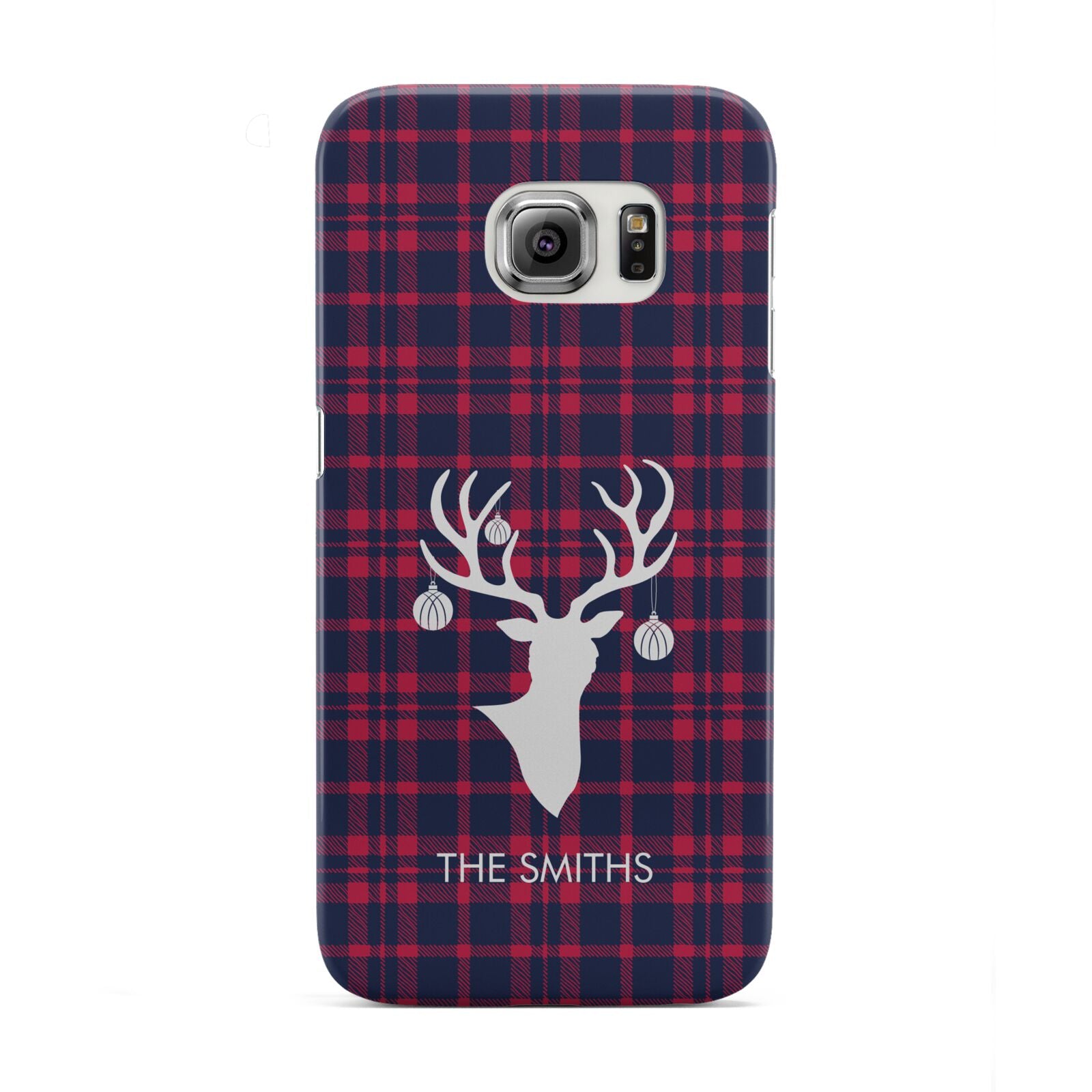 Tartan Stag Personalised Family Name Samsung Galaxy S6 Edge Case