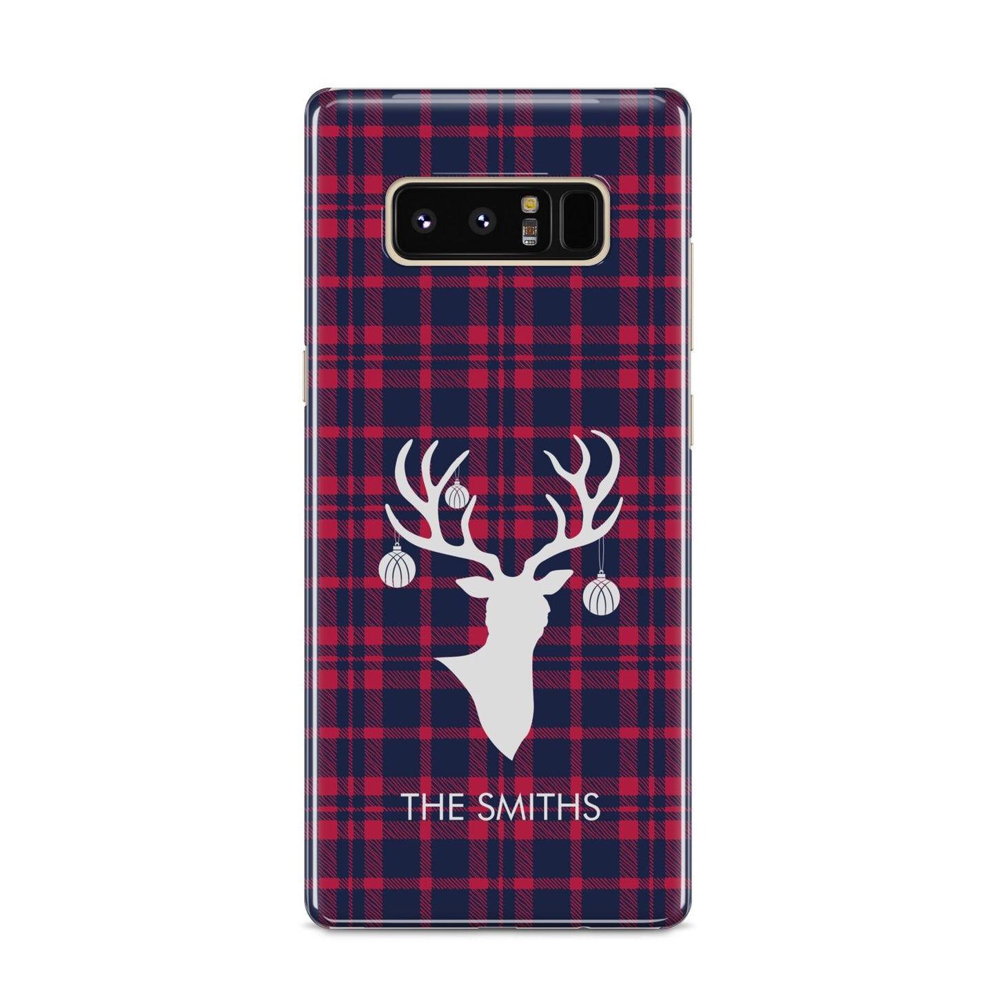 Tartan Stag Personalised Family Name Samsung Galaxy S8 Case