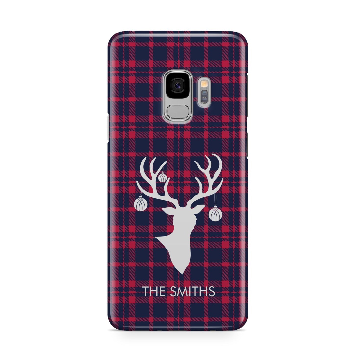 Tartan Stag Personalised Family Name Samsung Galaxy S9 Case