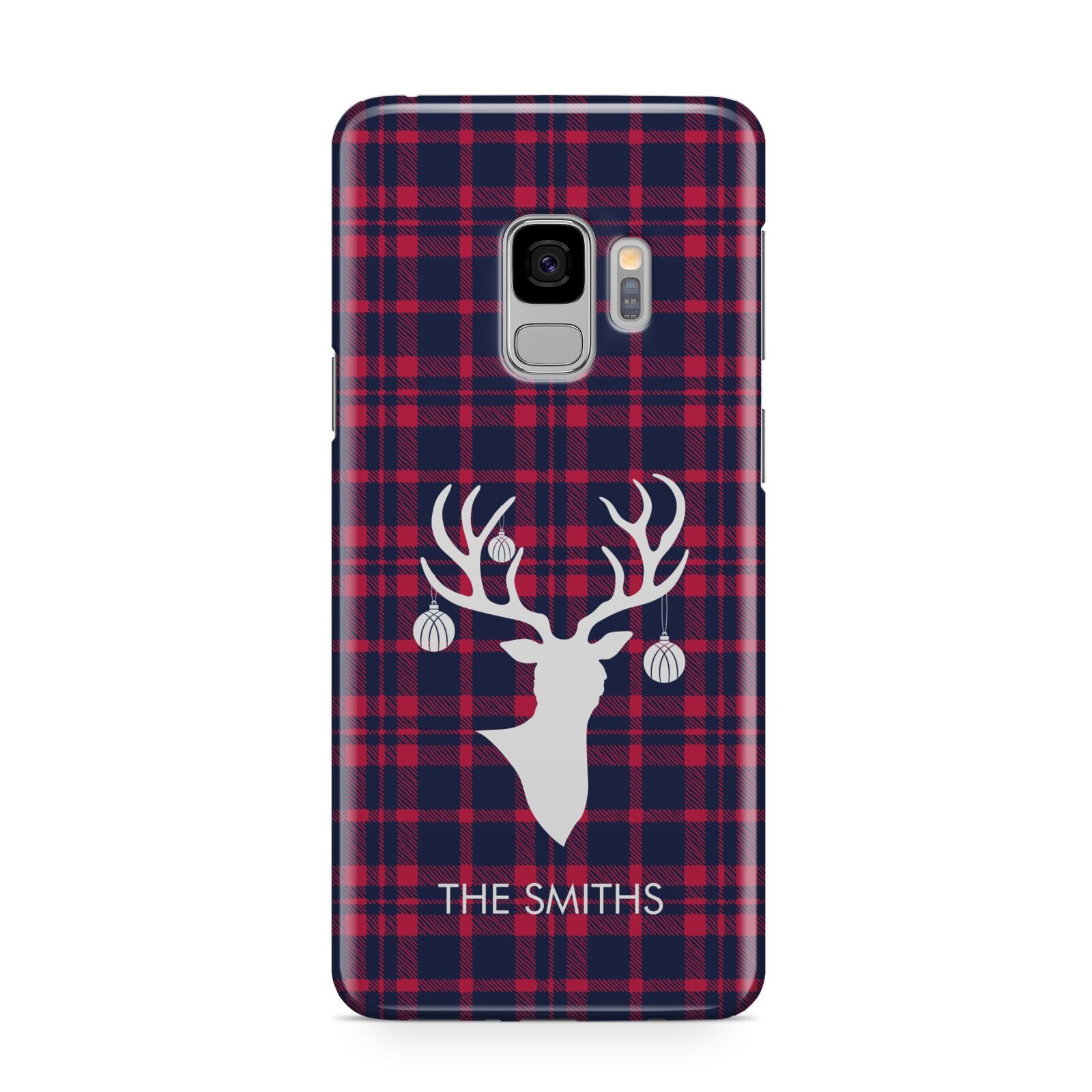 Tartan Stag Personalised Family Name Samsung Galaxy S9 Case