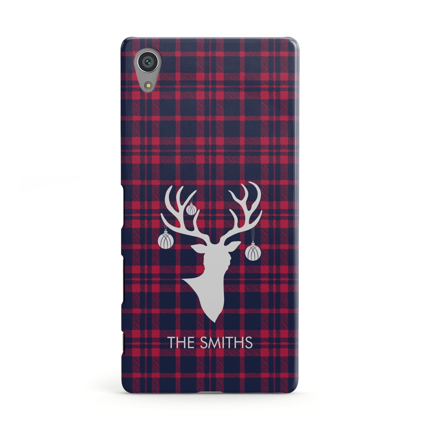 Tartan Stag Personalised Family Name Sony Xperia Case
