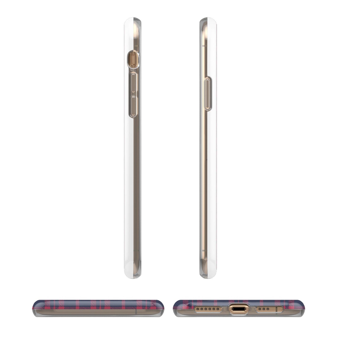 Tartan Stag Personalised Family Name iPhone 11 3D Tough Case Angle Images