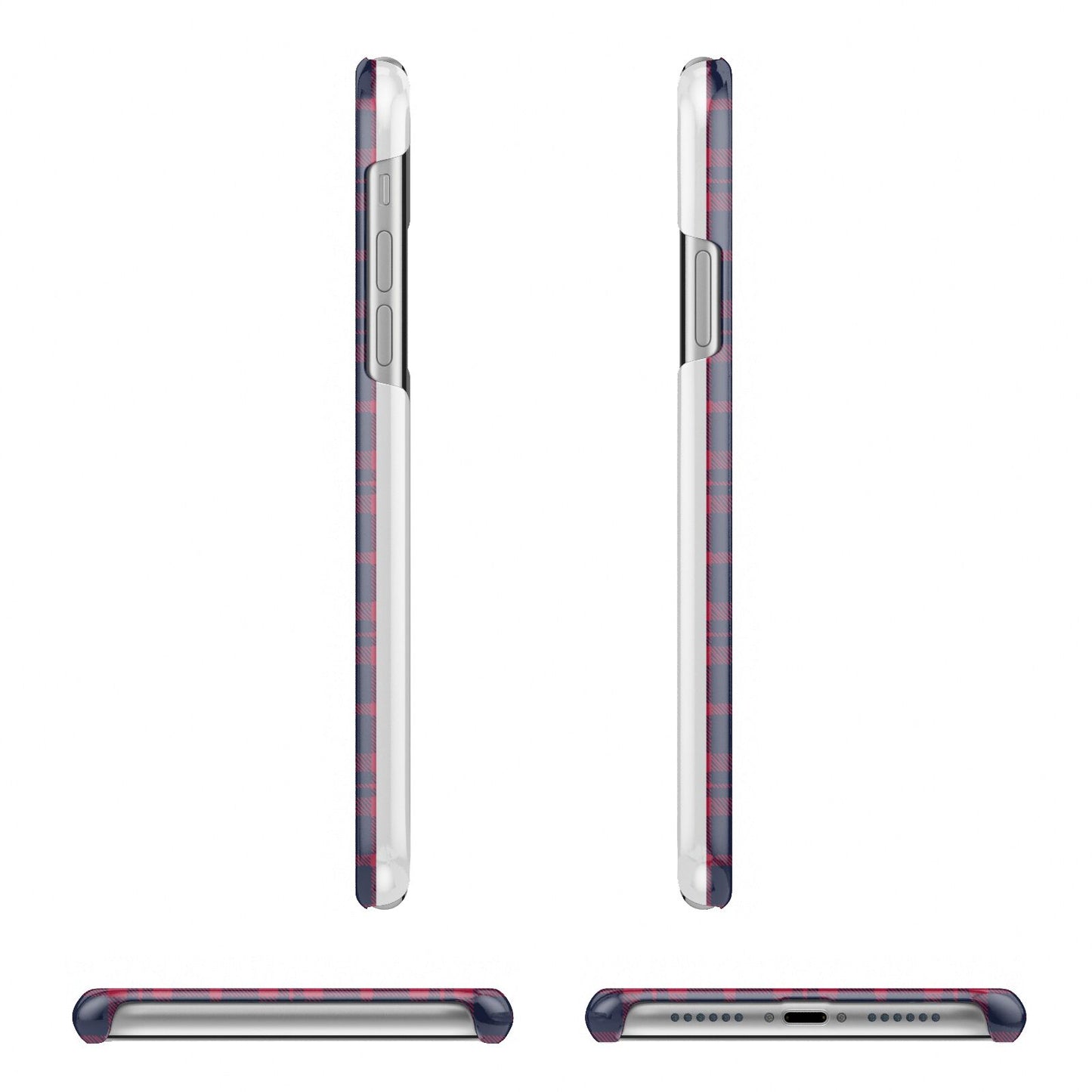 Tartan Stag Personalised Family Name iPhone 11 Pro 3D Snap Case Angle Images