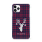 Tartan Stag Personalised Family Name iPhone 11 Pro 3D Snap Case