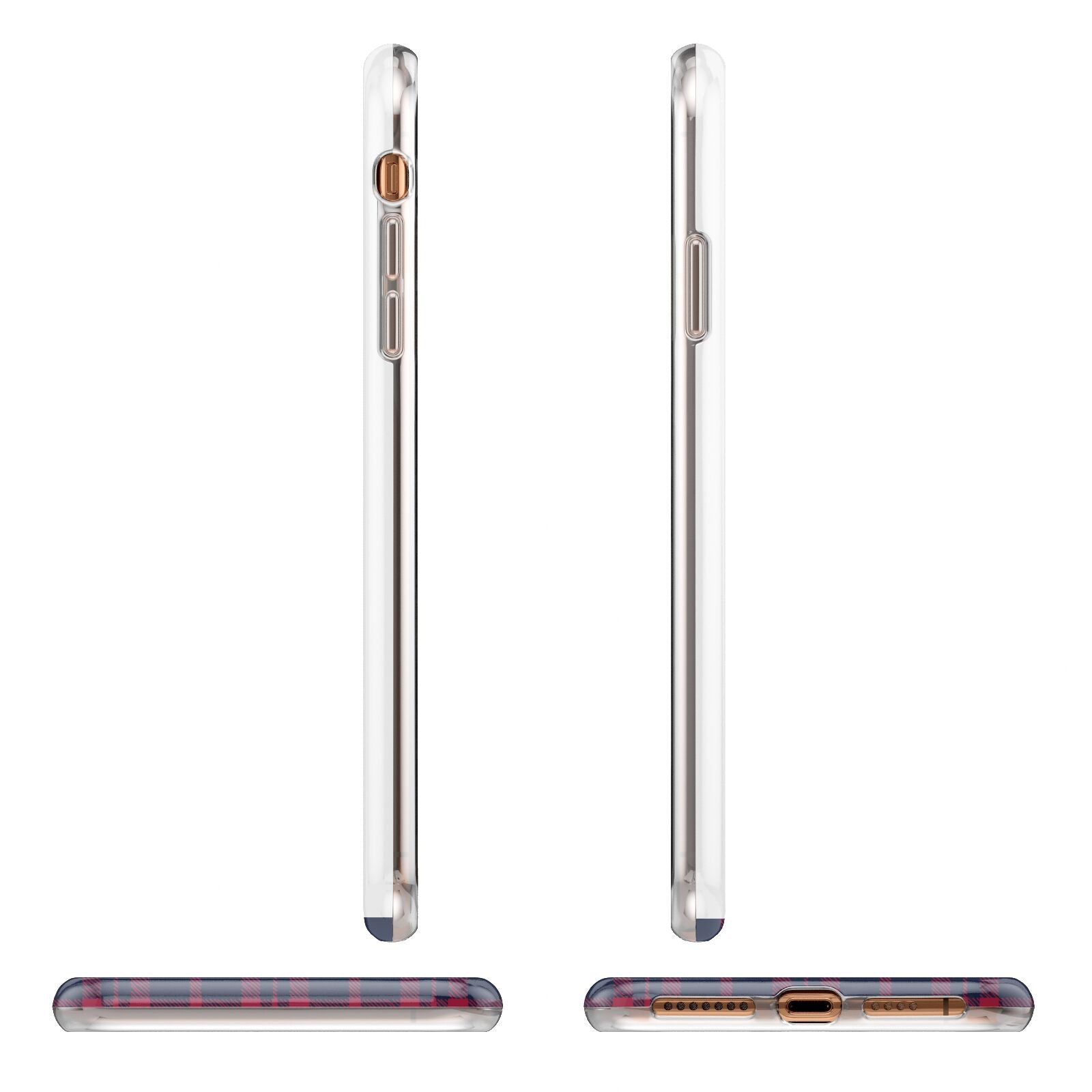 Tartan Stag Personalised Family Name iPhone 11 Pro Max 3D Tough Case Angle Images