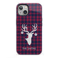 Tartan Stag Personalised Family Name iPhone 13 Full Wrap 3D Tough Case