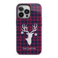 Tartan Stag Personalised Family Name iPhone 13 Pro Full Wrap 3D Tough Case
