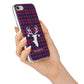 Tartan Stag Personalised Family Name iPhone 7 Bumper Case on Silver iPhone Alternative Image