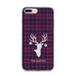 Tartan Stag Personalised Family Name iPhone 7 Plus Bumper Case on Silver iPhone