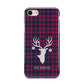 Tartan Stag Personalised Family Name iPhone 8 3D Tough Case on Gold Phone