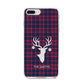 Tartan Stag Personalised Family Name iPhone 8 Plus Bumper Case on Silver iPhone