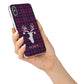 Tartan Stag Personalised Family Name iPhone X Bumper Case on Silver iPhone Alternative Image 2