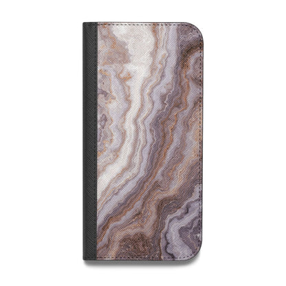 Taupe Agate Vegan Leather Flip iPhone Case
