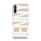 Taupe with Bold White Name Huawei Enjoy 10s Phone Case