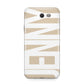 Taupe with Bold White Name Samsung Galaxy J7 2017 Case