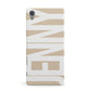 Taupe with Bold White Name Sony Xperia Case