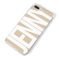 Taupe with Bold White Name iPhone 8 Plus Bumper Case on Silver iPhone Alternative Image