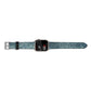 Teal Snakeskin Apple Watch Strap Size 38mm Landscape Image Silver Hardware