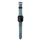 Teal Snakeskin Apple Watch Strap Size 38mm with Blue Hardware