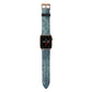 Teal Snakeskin Apple Watch Strap with Gold Hardware