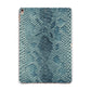 Teal Snakeskin Apple iPad Rose Gold Case