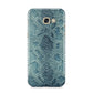 Teal Snakeskin Samsung Galaxy A5 2017 Case on gold phone