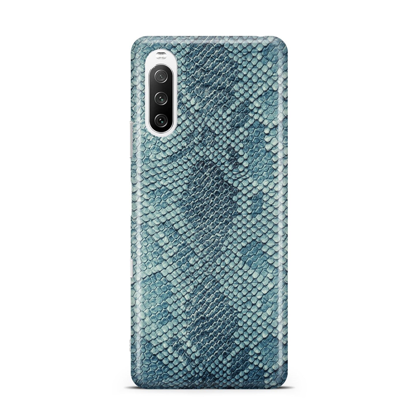 Teal Snakeskin Sony Xperia 10 III Case